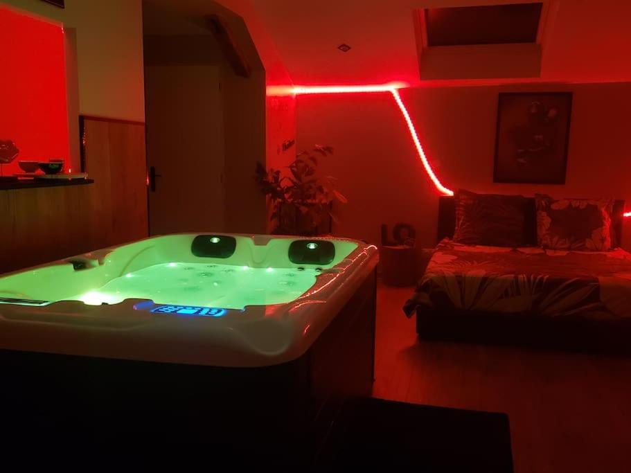 Bulles Etoilees Appartement Avec Jacuzzi Prive Montrevel-en-Bresse Exterior foto